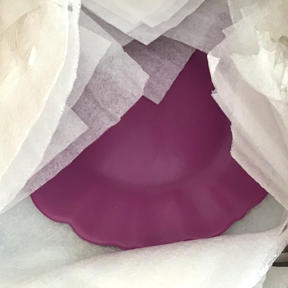 Anthropologie Glass Plates Set of Four NIB NWT Pink - Picture 7 of 7